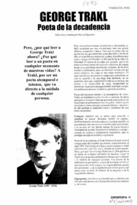 George Trakl Poeta de la decadencia