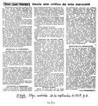 Hacia una crítica de arte marxista