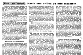 Hacia una crítica de arte marxista