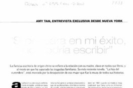 Si pensara en mi éxito, no podría escribir"