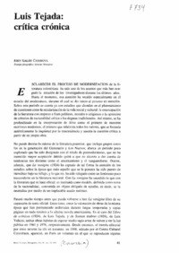 Luis Tejada: crítica crónica