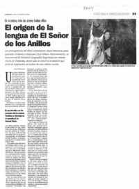 El origen de la lenga de El Señor de los anillos