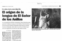 El origen de la lenga de El Señor de los anillos