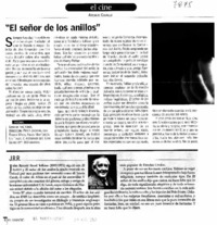 "El Señor de los anillos"