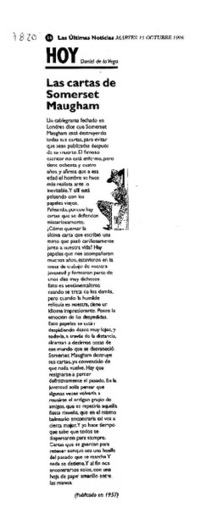 Las cartas de Somerset Maugham