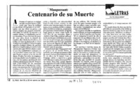 Centenario de su muerte