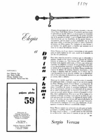 Elegía a Dylan Thomas