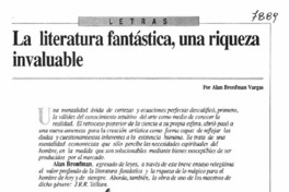 La literatura fantástica, una riqueza invaluable