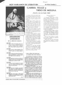 Gabriel Tellez o Tirso de Molina