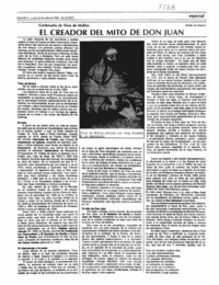 El creador del mito de don Juan