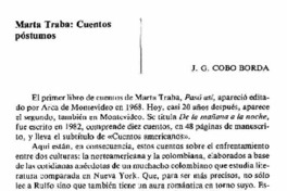 Marta Traba : Cuentos póstumos