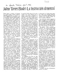 Jaime Torres Bodet : La instrucción elemental