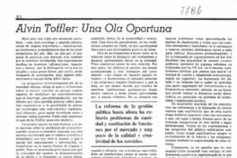 Alvin Toffler: una ola oportuna