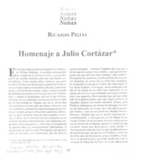 Homenaje a Julio Cortázar