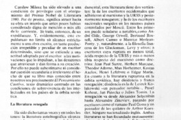 El pensamiento cautivo