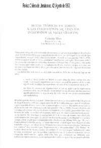 Notas teóricas en torno a las colecciones de cuentos integrados (a veces cíclicos)