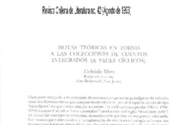 Notas teóricas en torno a las colecciones de cuentos integrados (a veces cíclicos)