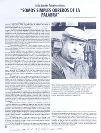 "Somos simples obreros de la palabra"