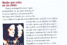 Madre que estás en los cielos