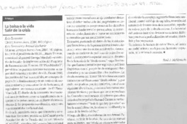 La bolsa o la vida, salir de la crisis