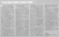 "Luego nos fuimos a Nueva York"
