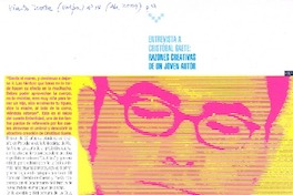 Entrevista a Cristóbal Gaete [entrevista]