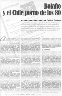 Bolaño y el Chile porno de los 80