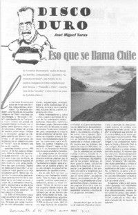 Eso que se llama Chile