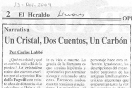 Un cristal, dos cuentos, un carbón