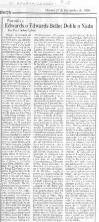 Edwards o Edwards Bello: doble o nada