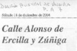 Calle Alonso de Ercilla y Zúñiga