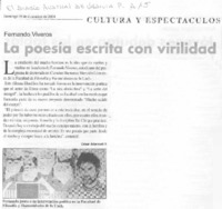 La poesía escrita con virilidad