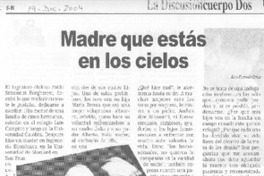 Madre que estás en los cielos