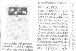 La Agonía del pensamiento romántico