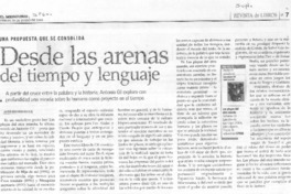 Desde las arenas del tiempo y lenguaje