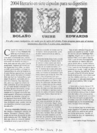 2004 literario en siete cápsulas para su digestión