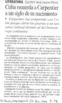 Cuba recuerda a Carpentier a un siglo de su nacimiento