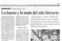 Lo bueno y lo malo del año literario [entrevista]