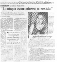 "La utopía es un universo no sexista" [entrevista]