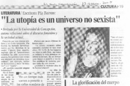 "La utopía es un universo no sexista" [entrevista]