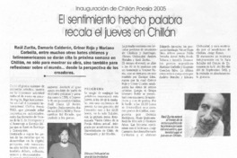 El sentimiento hecho palabra recala el jueves en Chillán