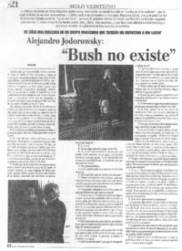 "Bush no existe" [entrevista]