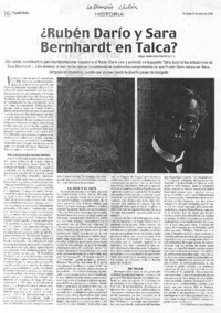 ¿Rubén Darío y Sara Bernhardt en Talca?