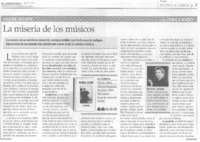 La miseria de los músicos