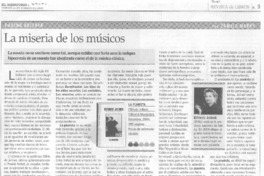 La miseria de los músicos