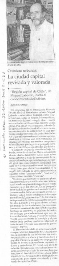 La ciudad capital revisada y valorada