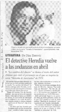 El Detective Heredia vuelve a las andanzas en abril