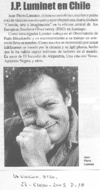 J. P. Luminet en Chile