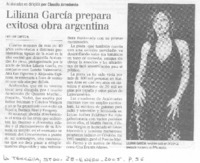 Liliana García prepara exitosa obra argentina