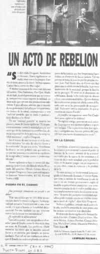 Un acto de rebelión